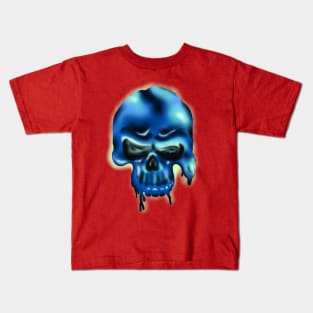Liquid glow skull Kids T-Shirt